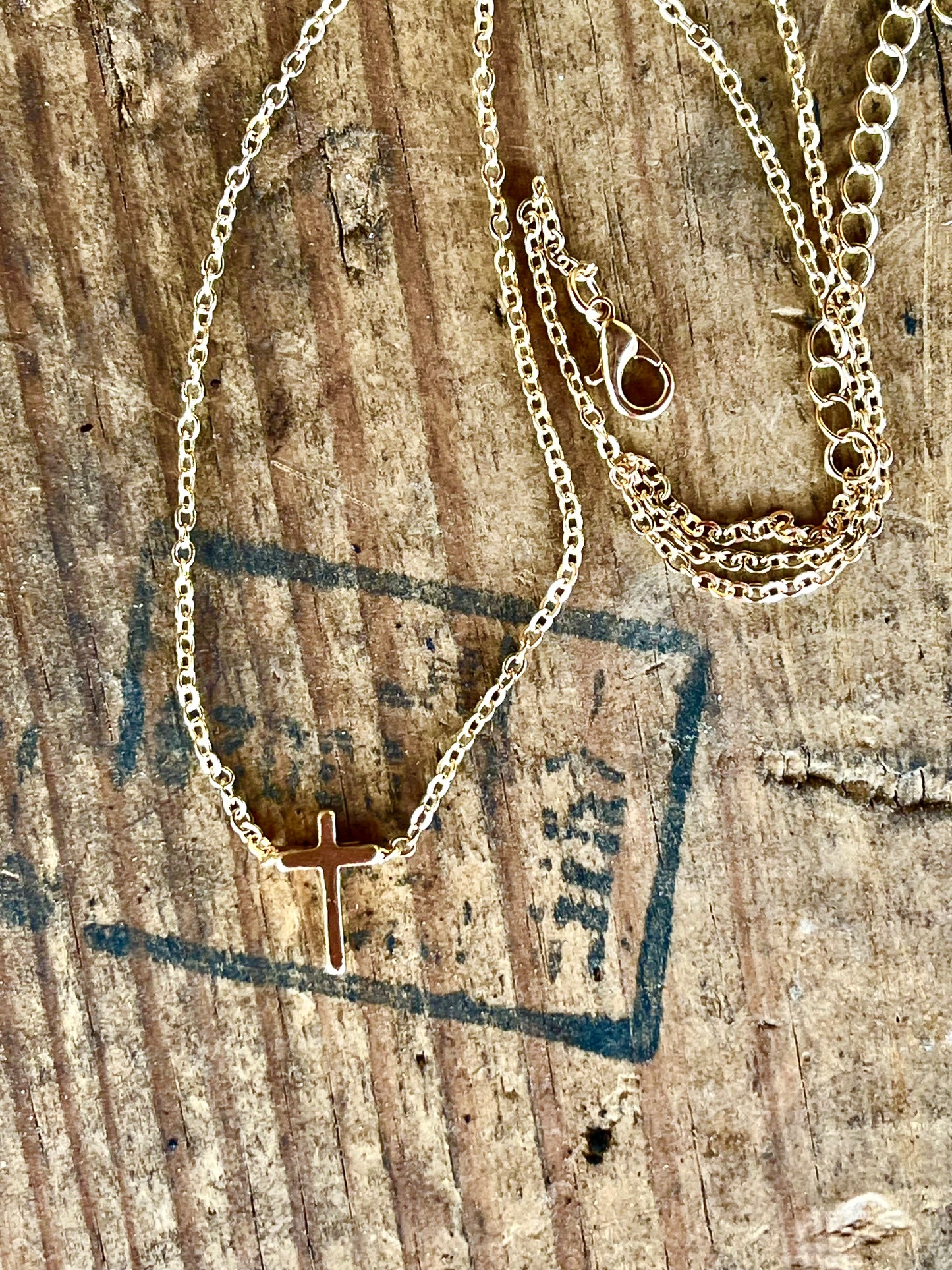 Petite cross necklace ￼