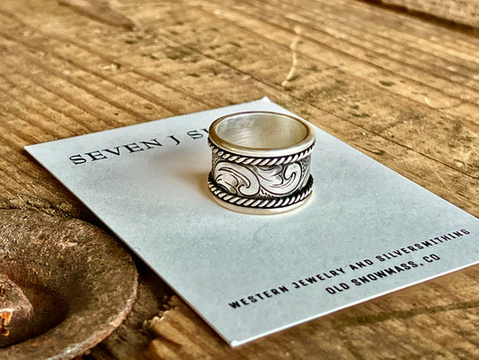 Hand crafted silver ring