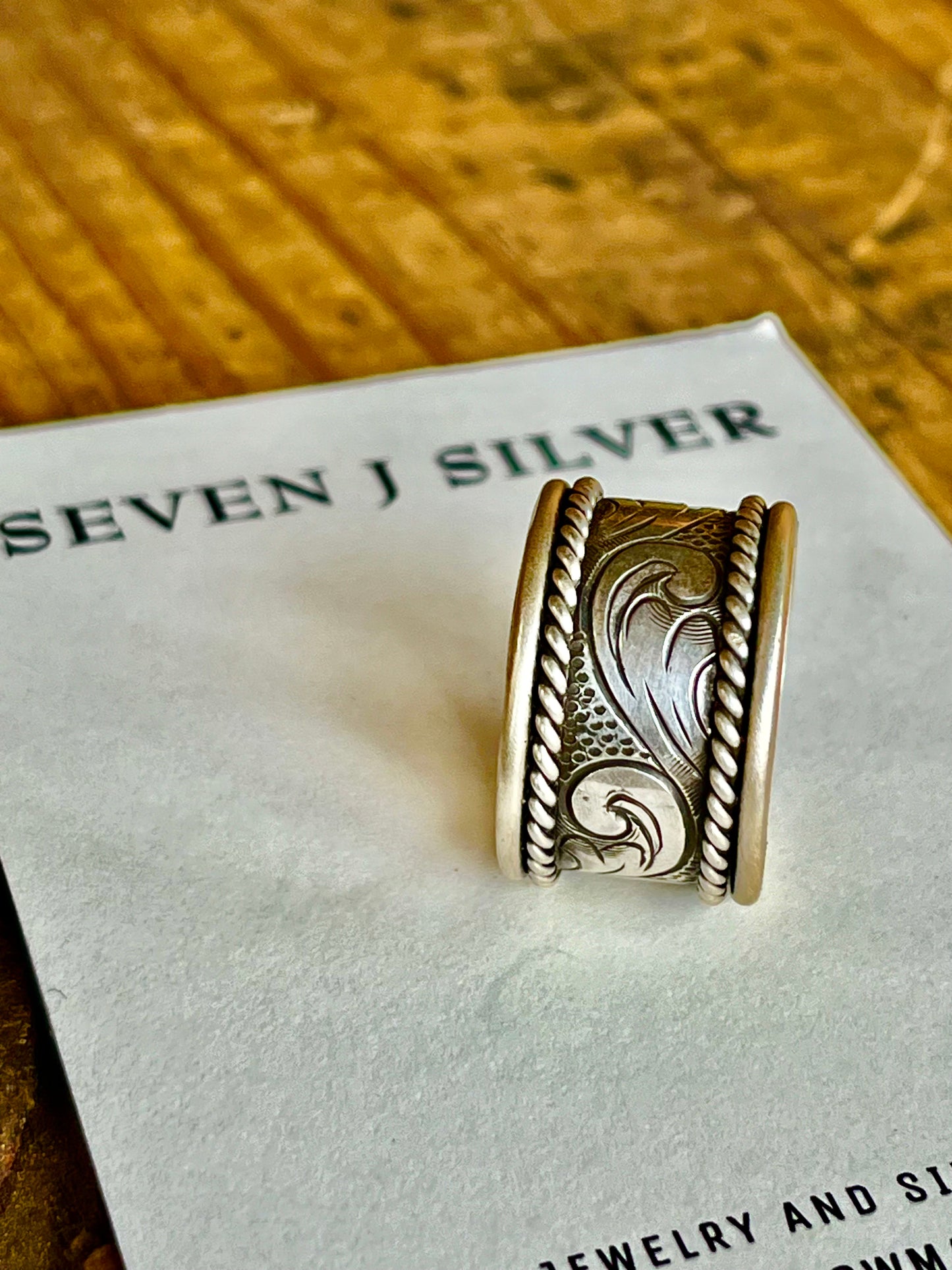 Hand crafted silver ring