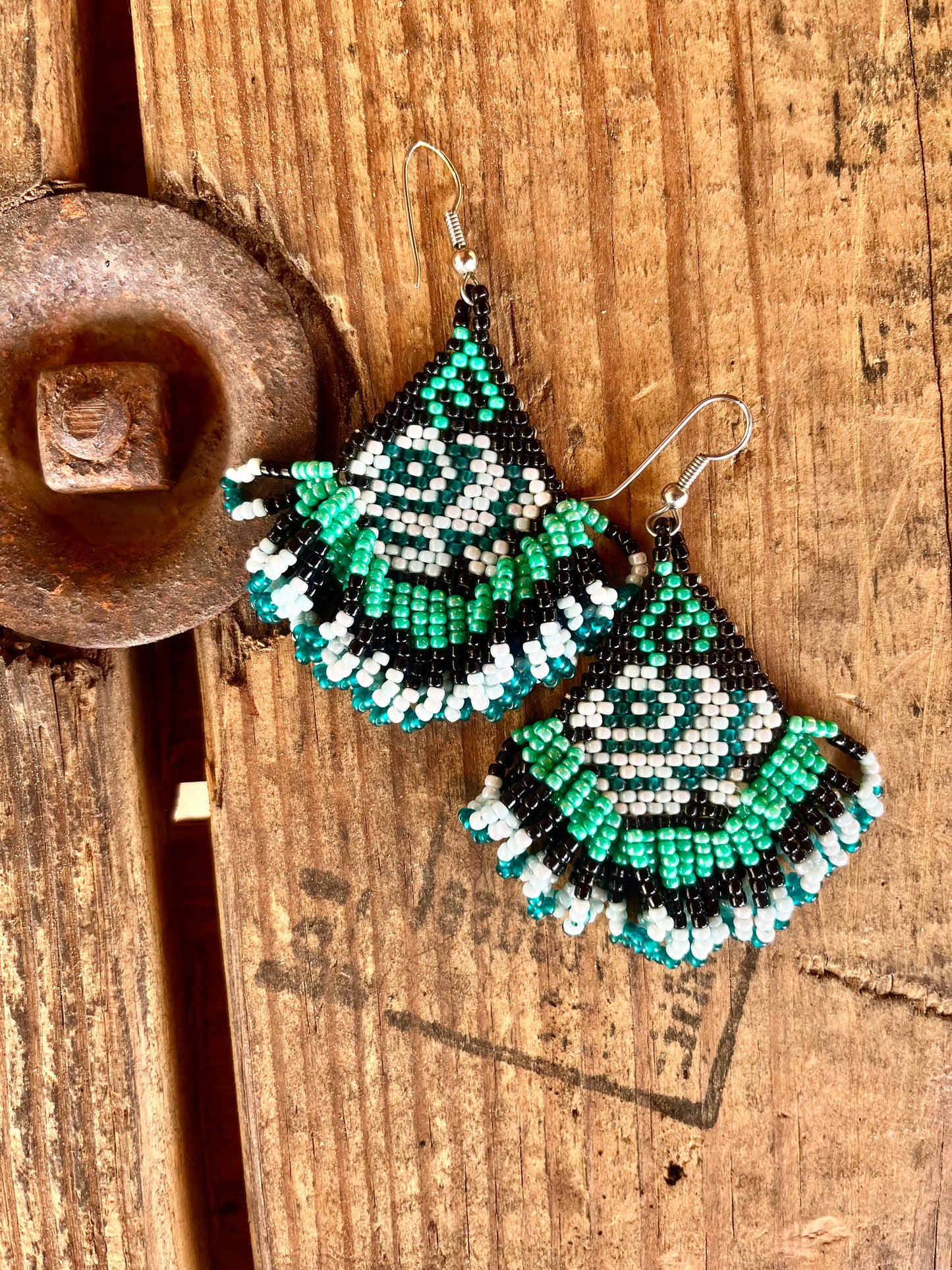 Medium size beaded earrings