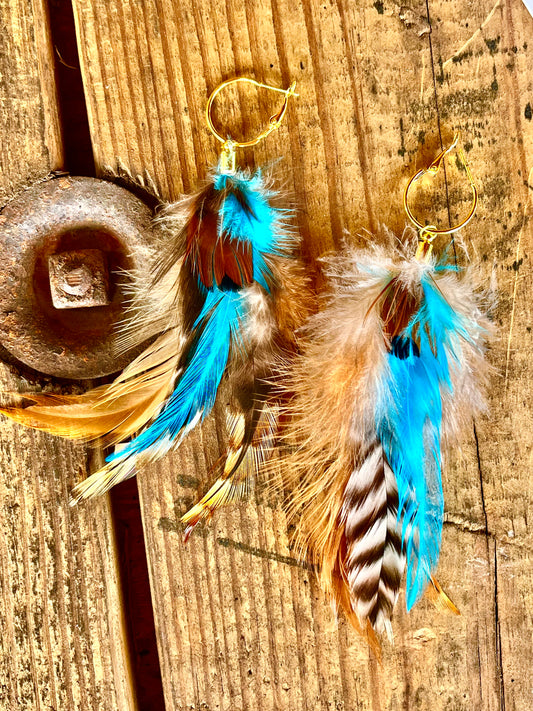 Feathered earrings